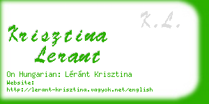 krisztina lerant business card