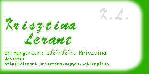 krisztina lerant business card